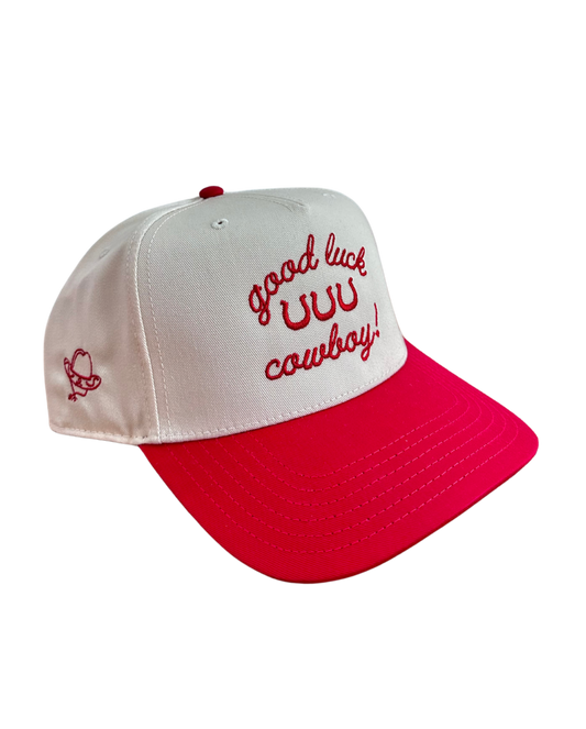 GOOD LUCK COWBOY! ® HAT IN RED